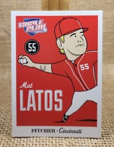 2012 Panini Triple Play Mat Latos Baseball Card #21 Reds A1