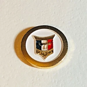 1976 Montreal Kanada Olympischer Sommer Aluminiumknopf, lackiert rot, weiß & blau - Bild 1 von 3