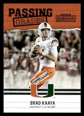 2017 Panini Contenders Draft Picks #3 Brad Kaaya Rookie Miami Hurricanes - Image 1 of 2