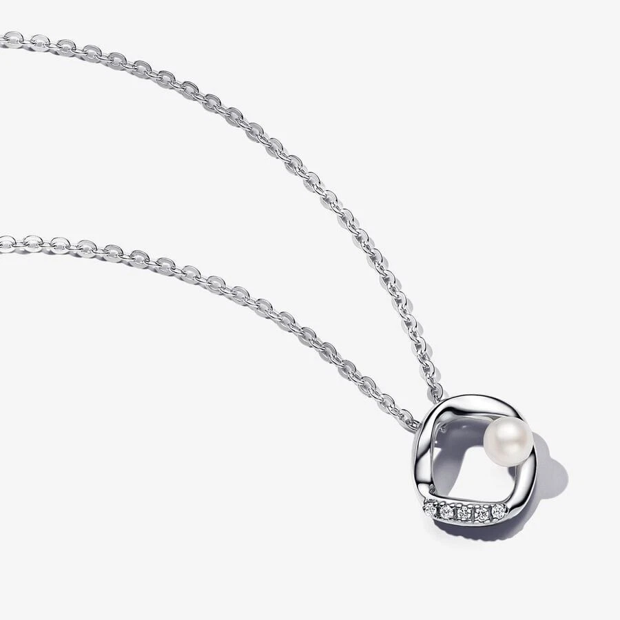 PANDORA ESSENCE Kette Anhänger Perle Silber 393303C01-45