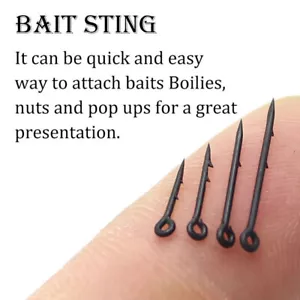 20x Black Bait Spike Carp Fishing Hook Bait Sting Boilies Pin Rigs Tool 8mm-15mm - Picture 1 of 15