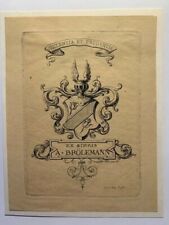 Ex-libris BRÖLEMANN Arthur Auguste, B2446, 80 x 55mm, graveur Fugere Guillaume