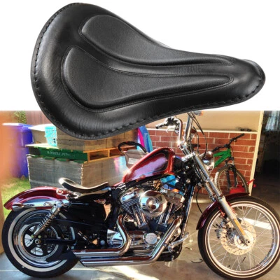 Kit de assento solo mola motocicleta preto 13" para Harley Softail ossos cruzados FLSTSB - Imagem 1 de 4