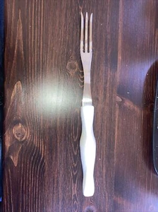Cutco 1726 KG Stainless Steel 3 Tine Turning Fork White/Pearl Handle - Picture 1 of 8