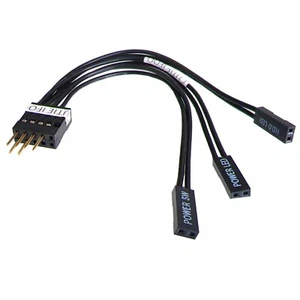 Motherboard Power SW HDD LED + - Cable 6P Start Switch Jumper Front Panel Header - Picture 1 of 4