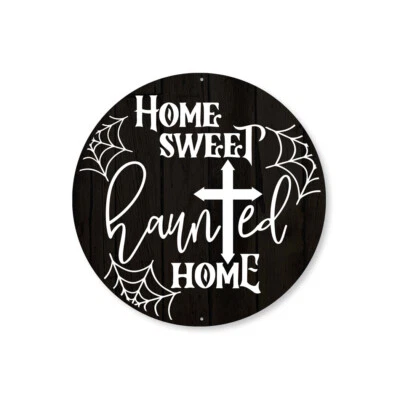 Letrero de Halloween dulce embrujado en casa Foto 1 de 4