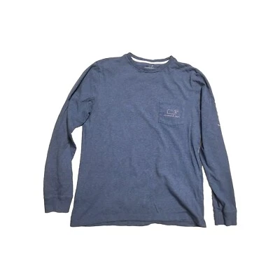 Camisa de hombre Vineyard Vines manga larga pequeña azul rosa ballena Foto 1 de 3