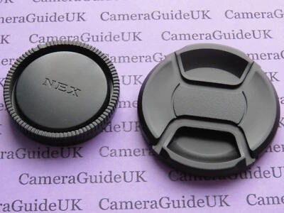 72mm Centre Pinch Front Lens Cap and Rear Lens Cap for Sony E/FE/NEX 72mm lenses - Image 1 of 2
