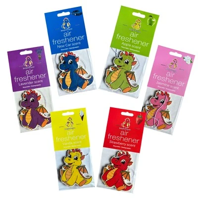 6-Pack Car Air Fresheners - Hanging Funny Dragon Car Air Fresheners Multipack - Image 1 of 4