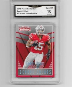 2016 Panini Contenders Ezekiel Elliott SCHOOL COLORS ROOKIE GEM MINT 10 CARD - Picture 1 of 2