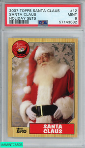 2007 TOPPS SANTA CLAUS HOLIDAY SETS SANTA CLAUS #12 PSA 9 MINT