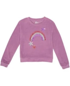 Epic Threads Tweens Girls Sequin Graphic Velour Sweatshirt in Purple Size M NWT - Picture 1 of 1