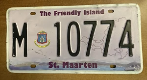 St Maarten The Friendly Island License Plate M 10774 - Very Good Condition - Picture 1 of 5