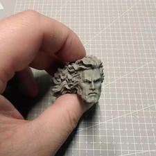 1/12 Scale Jason Momoa Aquaman Long Hair Head Sculpt Unpainted for 6" Figure Mez