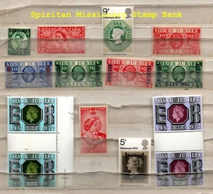 United Kingdom: 14 Assorted Mint Hinged Postage sTamps (11-364) - Picture 1 of 1
