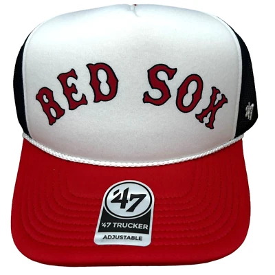 Sombrero de espuma Boston Red Sox para hombre Snapback '47 marca Cooperstown Trucker Rope Foto 1 de 4