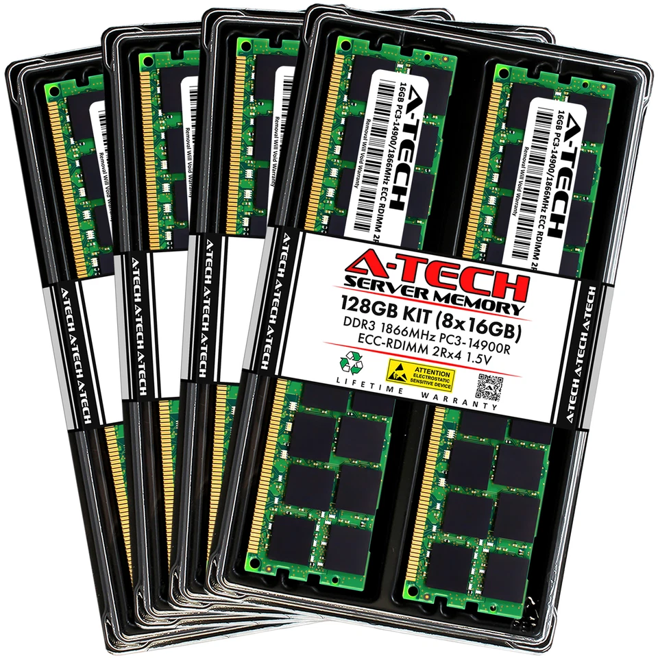 128GB 8x 16GB PC3-14900R RDIMM ASUS Z9NR-D12 Z9PA-U8 Z9PE-D8 Z9PG-D16 Memory RAM - Image 1 of 3