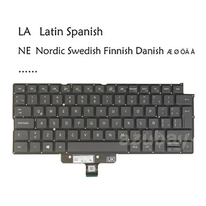Laptop Keyboard for DELL XPS 9420 9430 0N9J7Y 0DX8J1 Backlit Gray Black New - Picture 1 of 6
