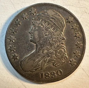 1830 Capped Bust Half Dollar - kostenloser Versand - (7-15/ERX) - Bild 1 von 4