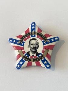 Prendedor Ross Perot 1992 para President Star Button America's Choice - Imagen 1 de 2