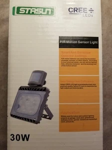 Stasun 30W PIR Motion Sensor Flood Light 6000K Cree LED's - Picture 1 of 4
