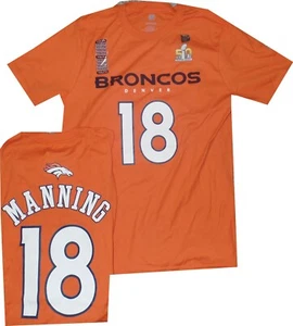 Denver Broncos Peyton Manning Boys Super Bowl Shirt Closeout Youth Large 14-16 - Picture 1 of 3