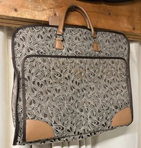 Travel Suitcase Diane Von Furstenberg Logo Hearts Luggage Garment Bag Weekender - Picture 1 of 11