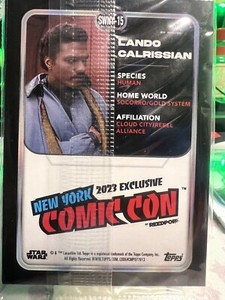 NYCC 2023 exclusive STAR WARS Promo Pack of cards  TOPPS card New York Comic Con