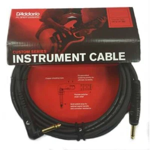 D'Addario Custom Series abgewinkelte Klinke 10 Fuß Instrumentenkabel - schwarz - Bild 1 von 1