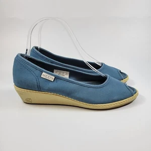 Keen Cortona Damenschuh Canvas Peep Toe Keilabsatz Größe 6,5 - Bild 1 von 12