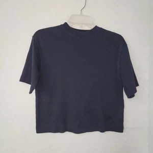 Vince. Camiseta Top Mujer XXS Negra Manga Corta Algodón Pima Cuello Redondo - Imagen 1 de 13