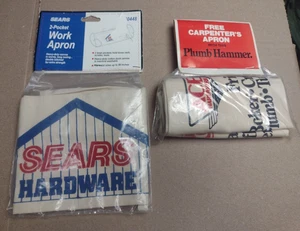 Par de delantales de trabajo vintage - Sears 2 bolsillos y accesorios Ace / Herramientas Cooper - Imagen 1 de 13