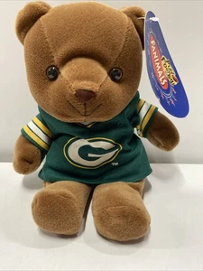 Camicia Fanimals Green Bay Packers orsacchiotto morbido peluche nuova con etichetta borsa fagioli - Foto 1 di 6