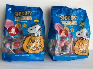 2 Packungen à 50 Stück! Halloween Süßigkeiten Leckereien Original Gourmet ERDNÜSSE SNOOPY Lutscher  - Bild 1 von 7