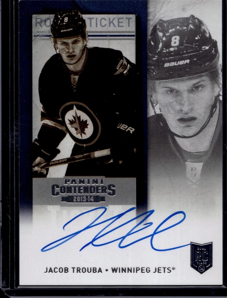 2014 Panini Contenders Hockey Jacob Trouba #274 RC Sepia Variation Auto /25 - Image 1 of 2