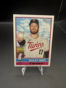 2025 Topps Heritage #448 Bailey Ober, Minnesota Twins - High Number Short Print - Bild 1 von 2