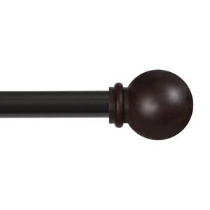 Chelsea Ball End Window Curtain Rod, Adjustable Curtain Rod for Windows 28 to... - Picture 1 of 9