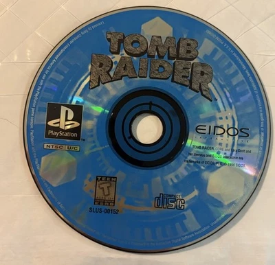Tomb Raider 1 (Sony PlayStation 1, 1996) PS1 Black Label диск только протестирован - Изображение 1 из 3