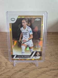 2022-23 Topps Chrome Sapphire Womens UWCL Athenra Del Castillo Gold /50 #22 - Picture 1 of 2