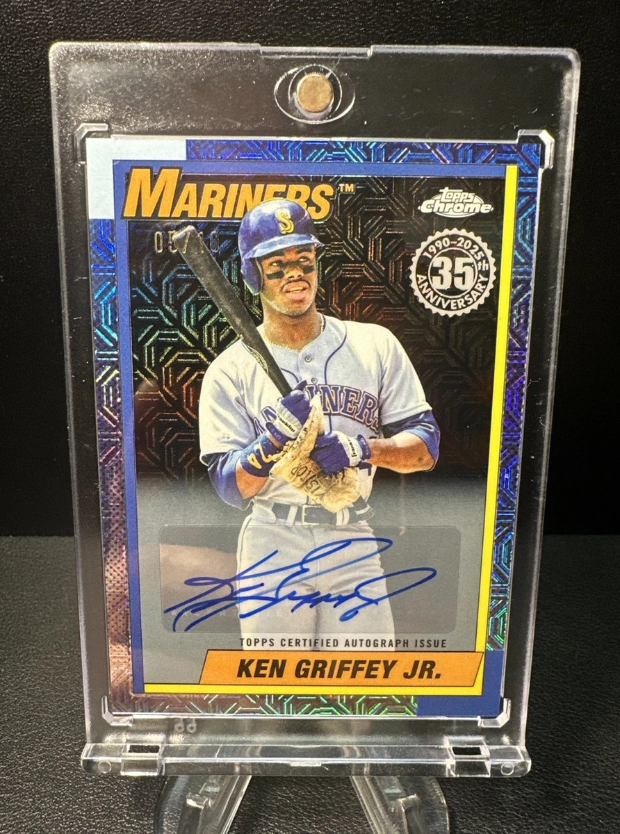 Ken Griffey Jr Topps Autographed Baseball Trading Card Singles for