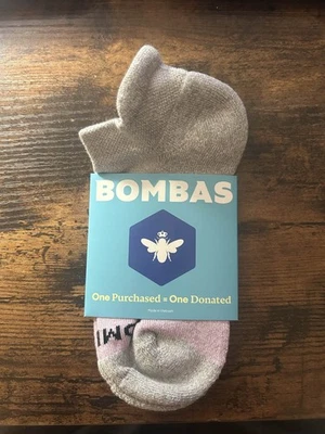 (Brand New) Bombas Tri-Block Ankle Socks - Grey Lavender - Women's Small - Image 1 of 3