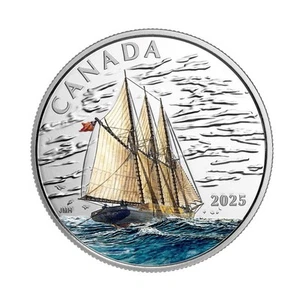 2025 Canada Tall Ships Three Masted Schooner 23.17g 9999 Silver Proof Coin - Picture 1 of 1