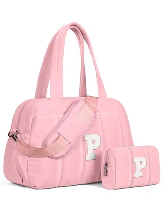 Duffle Bag for Travel, Weekender Bags for Women，Initial Overnight Bag with We... - Image 1 of 4