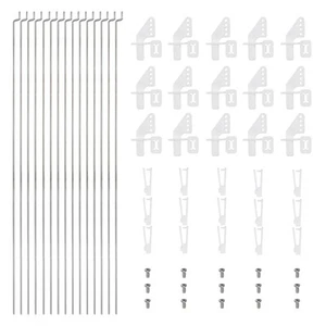15 Set 1.2x500mmZ Aste di Spinta Ricambi Nylon Comando Corni per Aereo RC - Foto 1 di 6