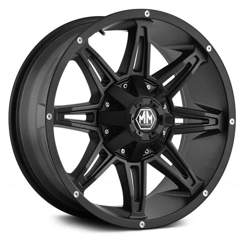 Mayhem 8090 RAMPAGE Wheel 18x9 (-12, 8x165.1, 130.8) Black Single Rim Foto 1 de 4