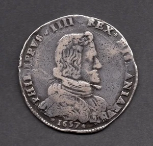 FILIPPO - Anno 1657 - MILANO - FILIPPO IV D'ASBURGO - RE di SPAGNA - Crippa 14/A - Imagen 1 de 2