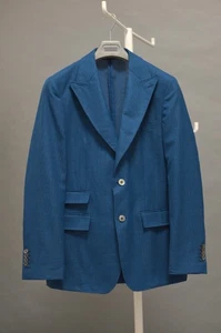 Morris Stockholm Bespoke Blazer Woven blue Jacket Limited editon unlined uk 42 - Picture 1 of 12