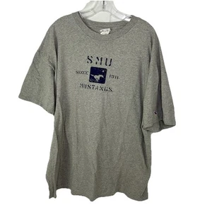 VTG 1992 Champion SMU Southern Methodist University Mustangs College T Shirt 2XL - Picture 1 of 4
