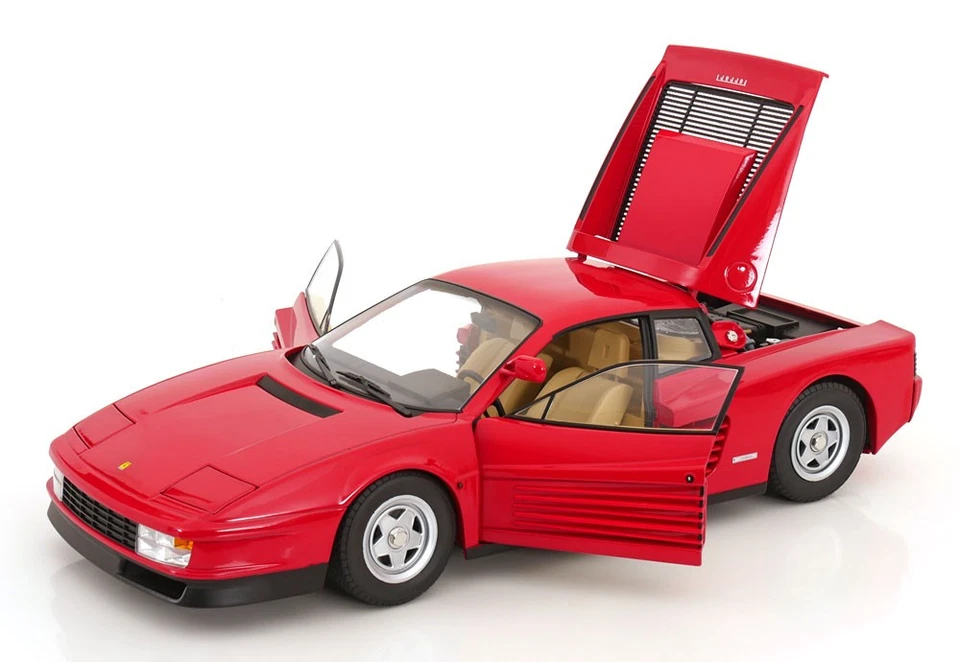 Modellino Auto KK 1/12 Ferrari Testarossa Monospecchio Red Beige Interior 1984