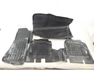 Rugged Ridge 4 Piece Rubber Floor Liner Mats For Jeep Wrangler 2011-2018 - Image 1 of 4